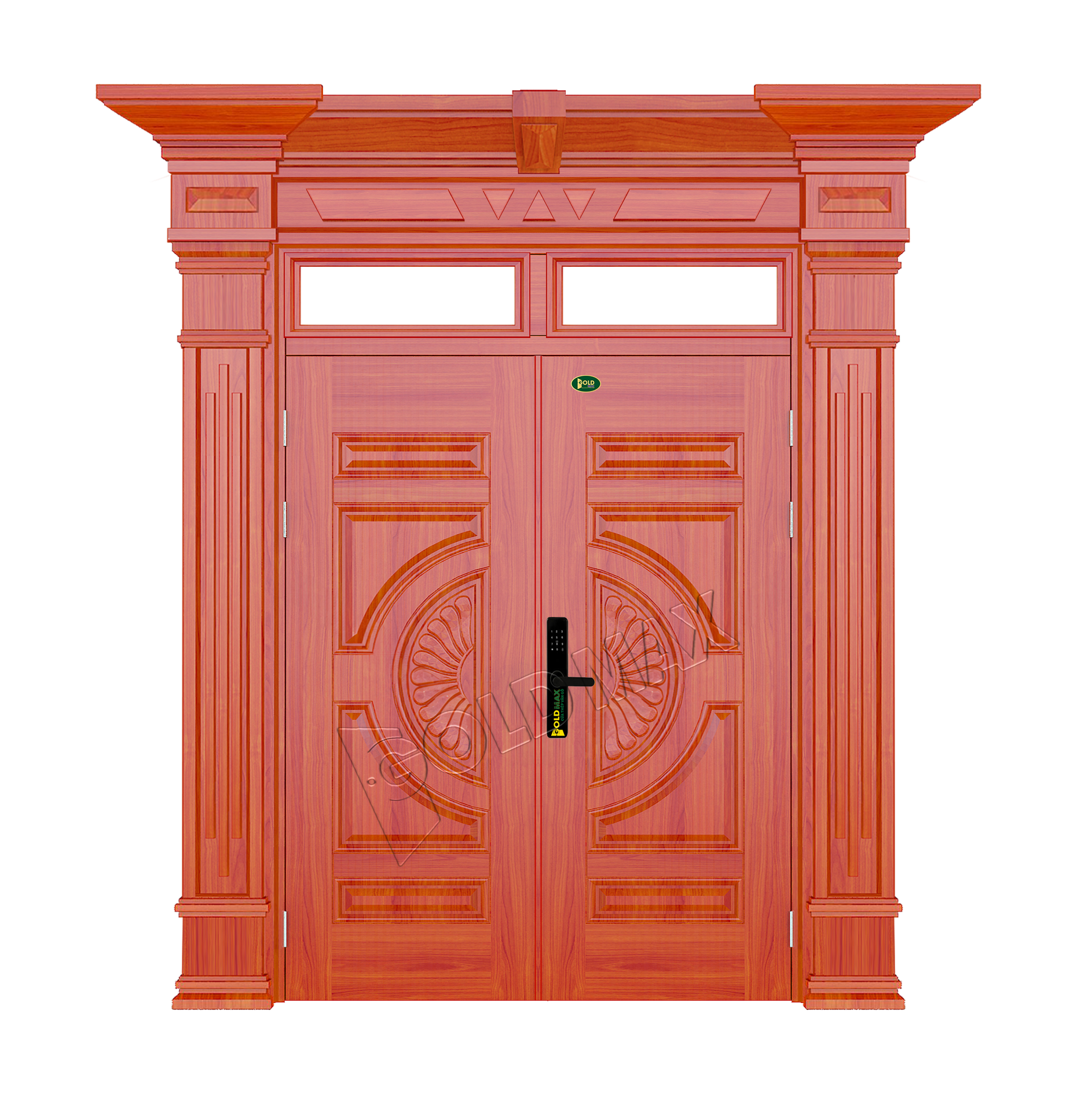 CỬA THÉP VÂN GỖ GLX2-H3-2TK