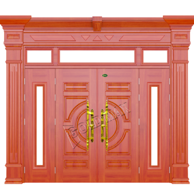 CỬA THÉP VÂN GỖ GLX4-H4-HPK-3TK