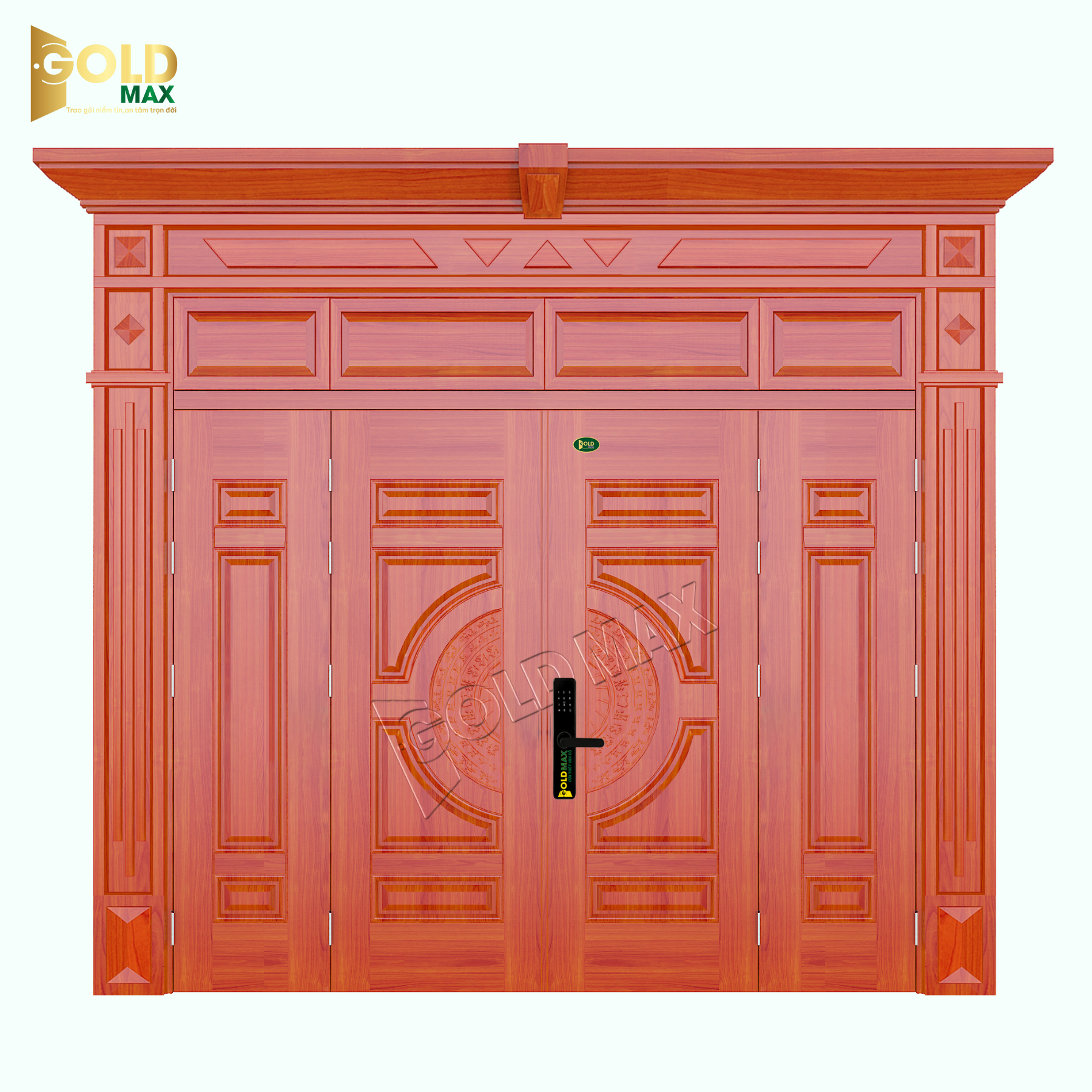 CỬA THÉP VÂN GỖ LUXURY LX4-HTD-H9-4PN
