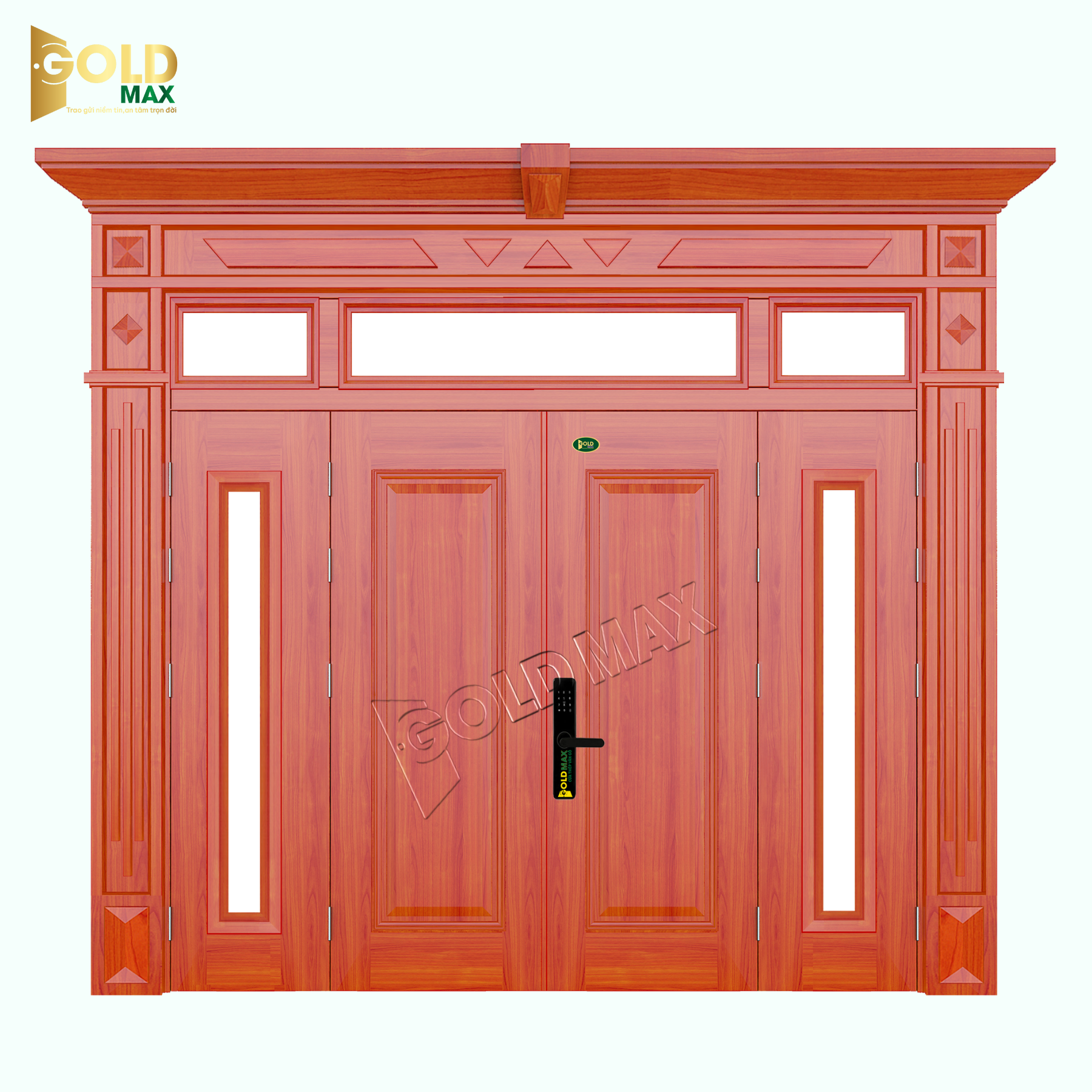 CỬA THÉP VÂN GỖ LUXURY LX4-H5-HPK-3TK