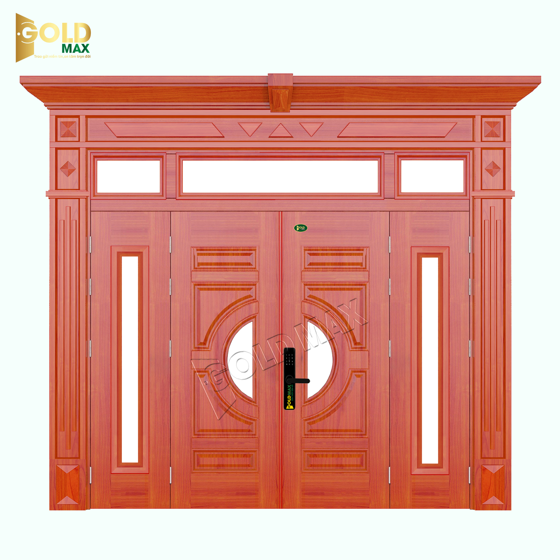 CỬA THÉP VÂN GỖ LUXURY LX4-H4K-HPK-3TK