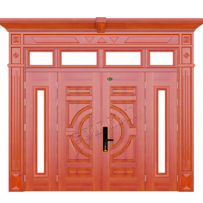 CỬA THÉP VÂN GỖ LUXURY LX4-H4-HPK-4TK